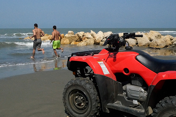 Cartagena ATV Swimming in the Ocean